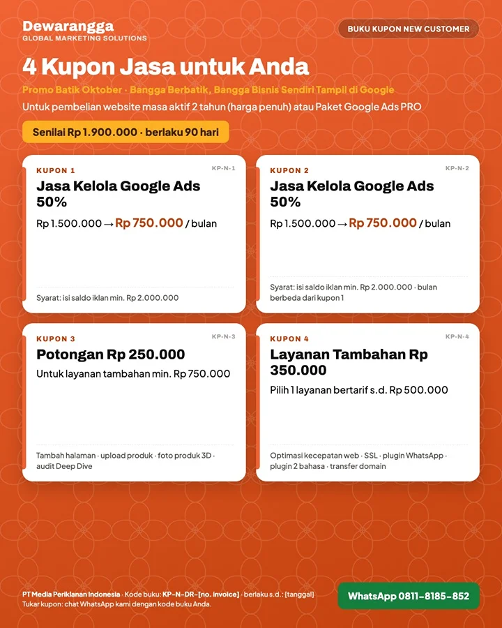 Buku Kupon Jasa Promo Batik Oktober — Dewarangga